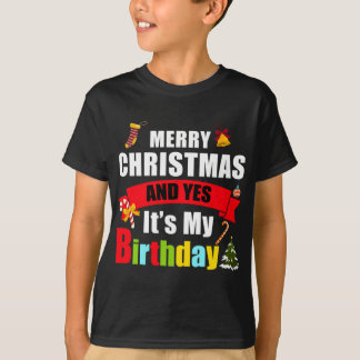 Vrolijk kerstfeest en ja, mijn verjaardag t-shirt