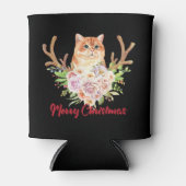 Vrolijk kerstfeest en kat blikjeskoeler (Voorkant)