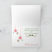 Vrolijk kerstfeest en kerst Snoep Kaart (Binnen)