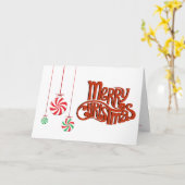 Vrolijk kerstfeest en kerst Snoep Kaart (Gele Bloem)