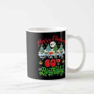 Vrolijk kerstfeest en mijn 60e verjaardag kerstbom koffiemok