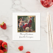 Vrolijk kerstfeest en mooi nieuwjaarspapier servetten (Insitu)