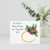 Vrolijk Kerstfeest en Nieuw jaar op maat Briefkaart (Staand voorkant)