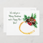 Vrolijk Kerstfeest en Nieuw jaar op maat Briefkaart (Voorkant / Achterkant)