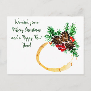 Vrolijk Kerstfeest en Nieuw jaar op maat Briefkaart