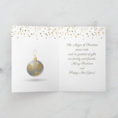 Vrolijk kerstfeest en nieuwjaar! 2023 Gold Luxe Feestdagen Kaart (Binnen)