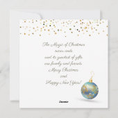 Vrolijk kerstfeest en nieuwjaar! 2026 Gold Luxury Feestdagenkaart (Achterkant)