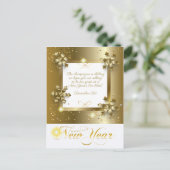 Vrolijk kerstfeest en nieuwjaar! 2026 Gold Luxury Feestdagenkaart (Staand voorkant)