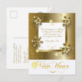 Vrolijk kerstfeest en nieuwjaar! 2026 Gold Luxury Feestdagenkaart (Voorkant / Achterkant)