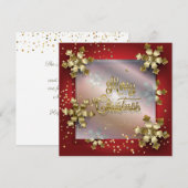 Vrolijk kerstfeest en nieuwjaar! 2026 Gold Luxury Feestdagenkaart (Voorkant / Achterkant)