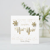 Vrolijk kerstfeest en nieuwjaar! 2026 Gold Luxury Feestdagenkaart (Staand voorkant)