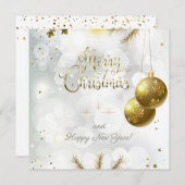 Vrolijk kerstfeest en nieuwjaar! 20XX Feestdagenkaart (Voorkant / Achterkant)