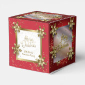 Vrolijk kerstfeest en nieuwjaar! 20XX Gold Luxe Bedankdoosjes (Achterkant)