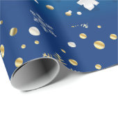 Vrolijk kerstfeest en nieuwjaar! 20XX Gold Luxe Cadeaupapier (Rol Hoek)