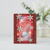 Vrolijk kerstfeest en nieuwjaar! 20XX Silver Luxur Briefkaart (Staand voorkant)