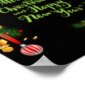 Vrolijk kerstfeest en nieuwjaar Poster (Hoek)