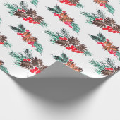 Vrolijk kerstfeest en nieuwjaarspatroon cadeaupapier (Hoek)