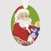 Vrolijk kerstfeest en ornament-ovaal ornament (voorkant)
