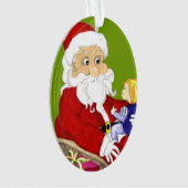 Vrolijk kerstfeest en ornament-ovaal ornament (voorkant)