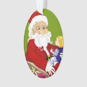 Vrolijk kerstfeest en ornament-ovaal ornament (voorkant)