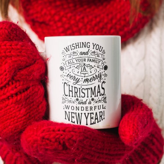 Vrolijk kerstfeest en prachtig nieuwjaar koffiemok