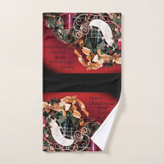 Vrolijk kerstfeest en Prettige feestdagen Bad Handdoek (Handdoek)