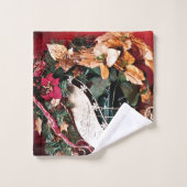 Vrolijk kerstfeest en Prettige feestdagen Bad Handdoek (Wasdoekje)