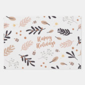 Vrolijk kerstfeest en Prettige feestdagen Inpakpapier Vel (Voorkant 2)