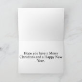 Vrolijk kerstfeest en Prettige feestdagen Kaart (Binnen)