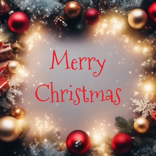 Vrolijk kerstfeest en Prettige feestdagen Ornament Kaart