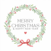 Vrolijk kerstfeest en Prettige feestdagen Sticker (Voorkant)