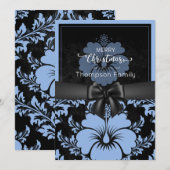 Vrolijk kerstfeest en prettige feestdagen, zwarte  kaart (Voorkant / Achterkant)