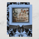 Vrolijk kerstfeest en prettige feestdagen, zwarte kaart (Voorkant / Achterkant)