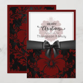 Vrolijk kerstfeest en prettige feestdagen, zwarte  kaart (Voorkant / Achterkant)