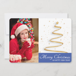 Vrolijk kerstfeest en prettige nieuwjaarsfotokaart feestdagenkaart