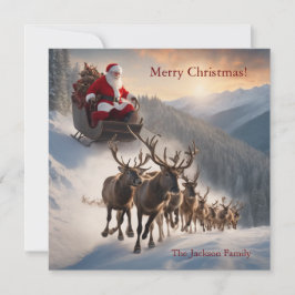 Vrolijk kerstfeest en rendier feestdagenkaart