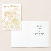 Vrolijk kerstfeest en rendier folie kaarten (Display)