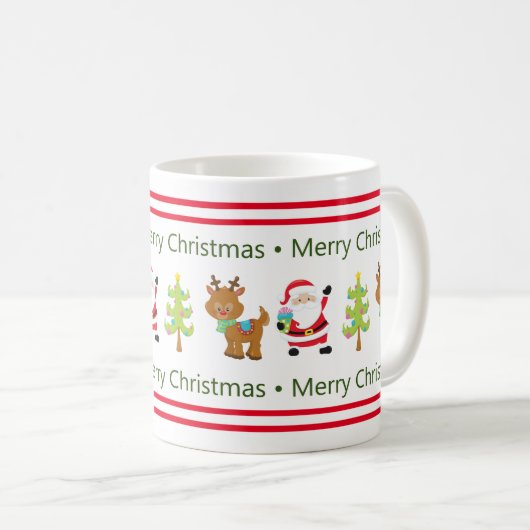 Vrolijk kerstfeest en rendier koffiemok (Voorkant rechts)