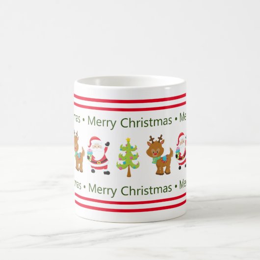 Vrolijk kerstfeest en rendier koffiemok (Center)