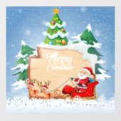 Vrolijk kerstfeest en rendier raamsticker (Vel)