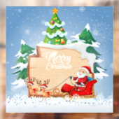 Vrolijk kerstfeest en rendier raamsticker (Vel 2)