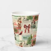 Vrolijk kerstfeest en Seizoenen Papieren Bekers (Voorkant)