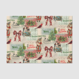 Vrolijk kerstfeest en Seizoenen Tissuepapier