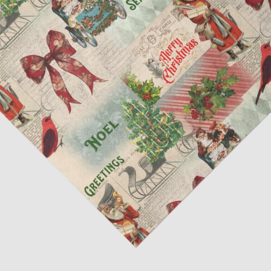 Vrolijk kerstfeest en Seizoenen Tissuepapier (Detail)