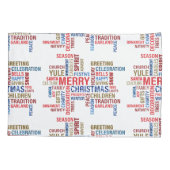 Vrolijk kerstfeest en Snowman Pillowcases Kussensloop (Achterkant)