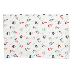 Vrolijk kerstfeest en Snowman Pillowcases Kussensloop