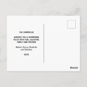 Vrolijk kerstfeest en stress met Rudolph Briefkaart (Achterkant)