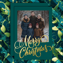 Vrolijk kerstfeest en uw foto folie feestdagenkaart