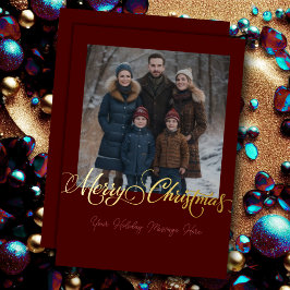 Vrolijk kerstfeest en uw foto folie feestdagenkaart