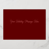 Vrolijk kerstfeest en uw foto folie feestdagenkaart (Achterkant)